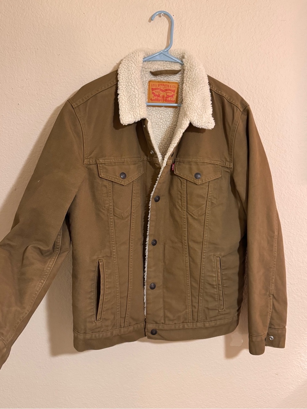 Levi's Brown Jacket with Cream Sherpa Collar